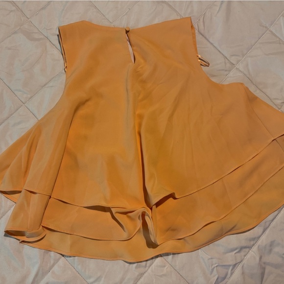 Zara Orange Asymmetrical Cut Out Tank Top - Picture 3 of 3